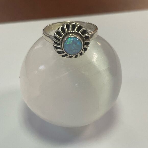 Jewelry - Fire Opal Sterling Silver 925 Ring Size 6.75